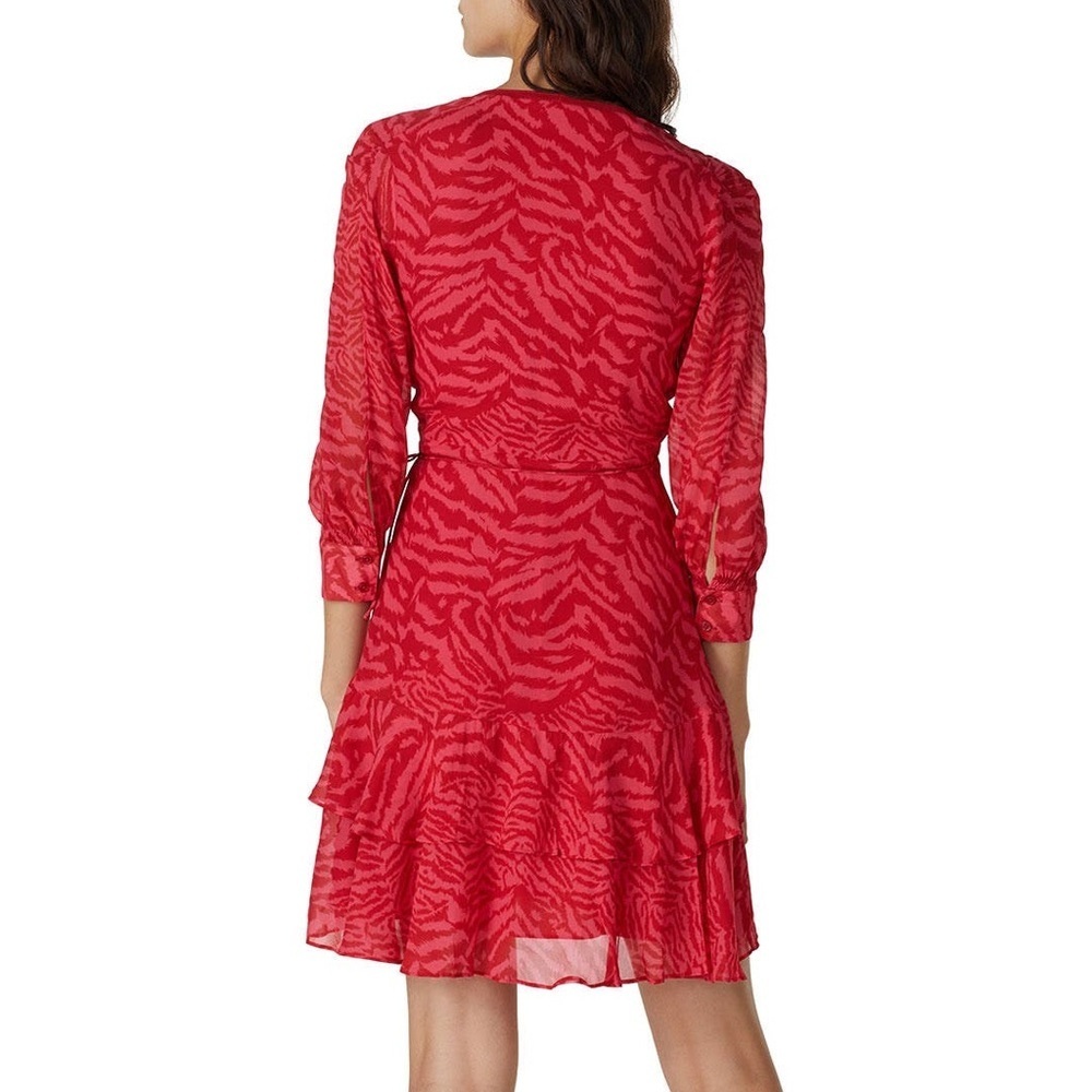 All Saints Keva Remix Red Zebra Print Dress Size XSMALL - Picture 5 of 13
